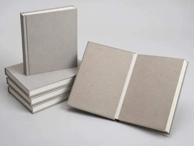 Agendas y cuadernos con tapa dura de cartón gris