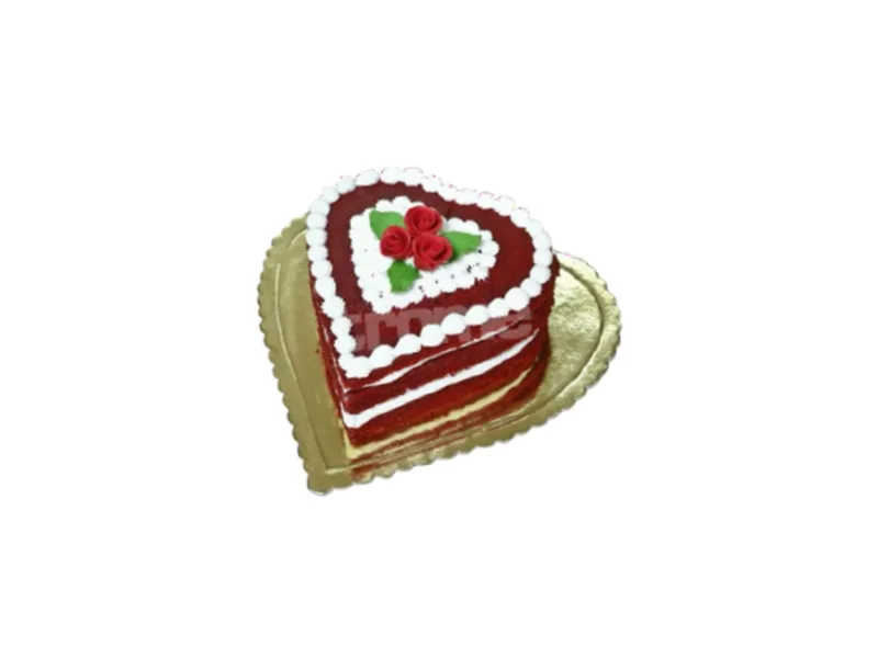 Pisos corazón de cartón para torta